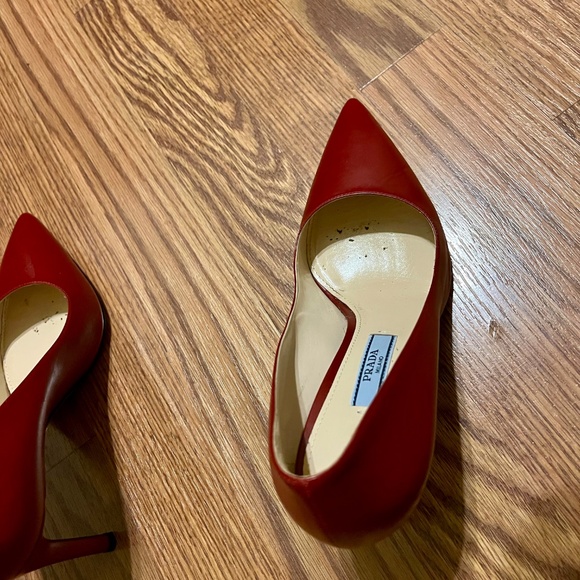 Prada Leather Pointed-Toe Pumps · 3 inch heel - Picture 5 of 16